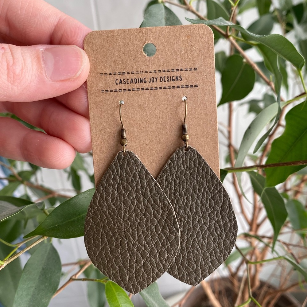 Handmade Genuine Leather Earrings